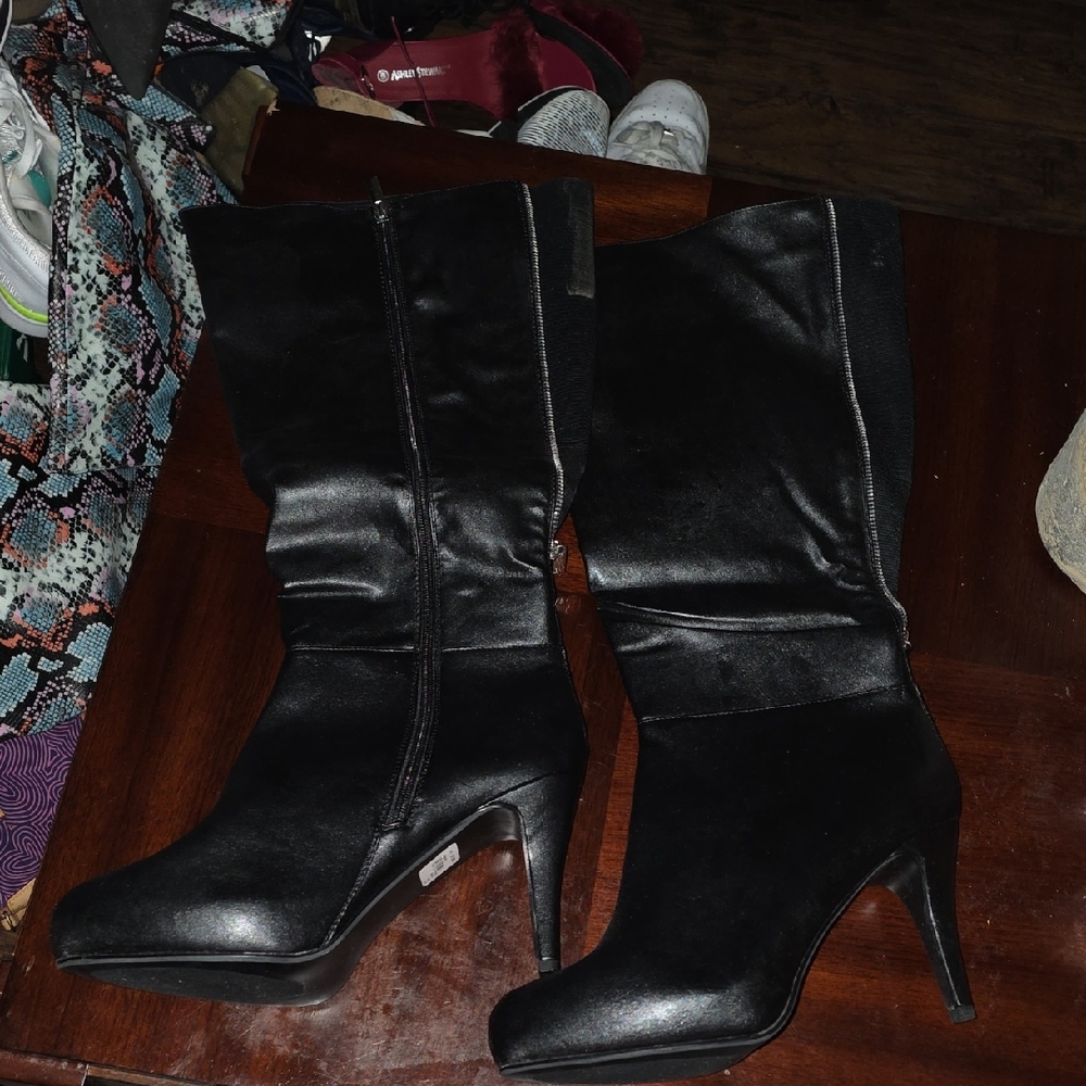 Lane Bryant Black Heeled Boots